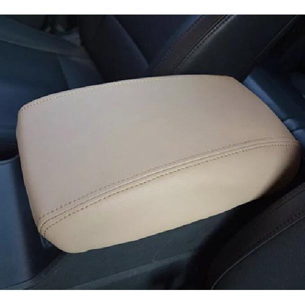 Beige Leather Central Console Armrest Box Cover Trim For Hyundai Tucson 2016-18