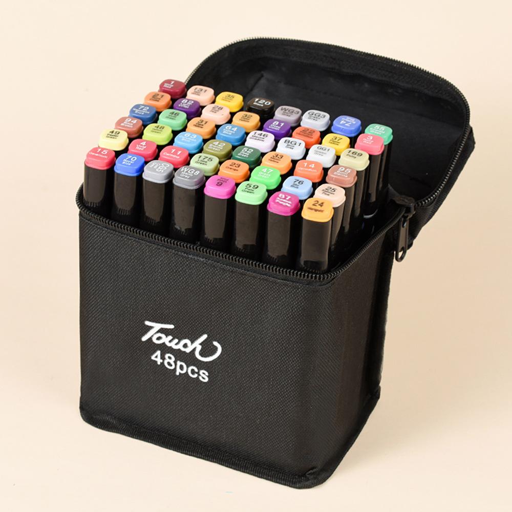 48 Color Marker Set Color Children's 80/24 Color Oily Double Head Watercolor Pen Color Brush Brush