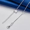 925 Sterling Silver  Simple Triangle Pendant Necklace for Women Fashion Party Favor Wedding Accessories