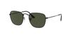 RB3857 Frank Black Green 54mm Ray-Ban Sunglasses, Frame/G-15 Lens,