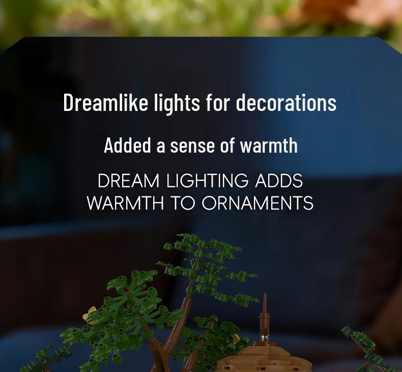 Medieval Forest Treehouse Blocks Model: Jungle Cabin Lighting Toy