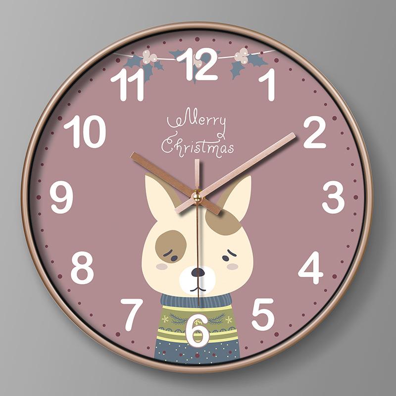 Children's Room Clock Cartoon Wall Clock Creative Clock Wall Hanging Home Living Room Quartz Clock 25CM