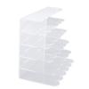 Acrylic Mail Organizer Wavy 5 Compartments Letter Sorter File Holder for Envelope Home Desktop