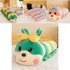 Cute Cartoon Bow Caterpillar Plush Doll Toy With Sequins For Kids Bed Decor