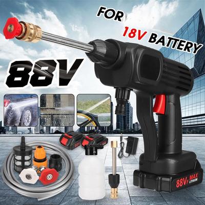 60Bar 1500W Cordless High Pressure Car Washer Rechargeable Car Wash Gun Electric Water Gun Foam Machine