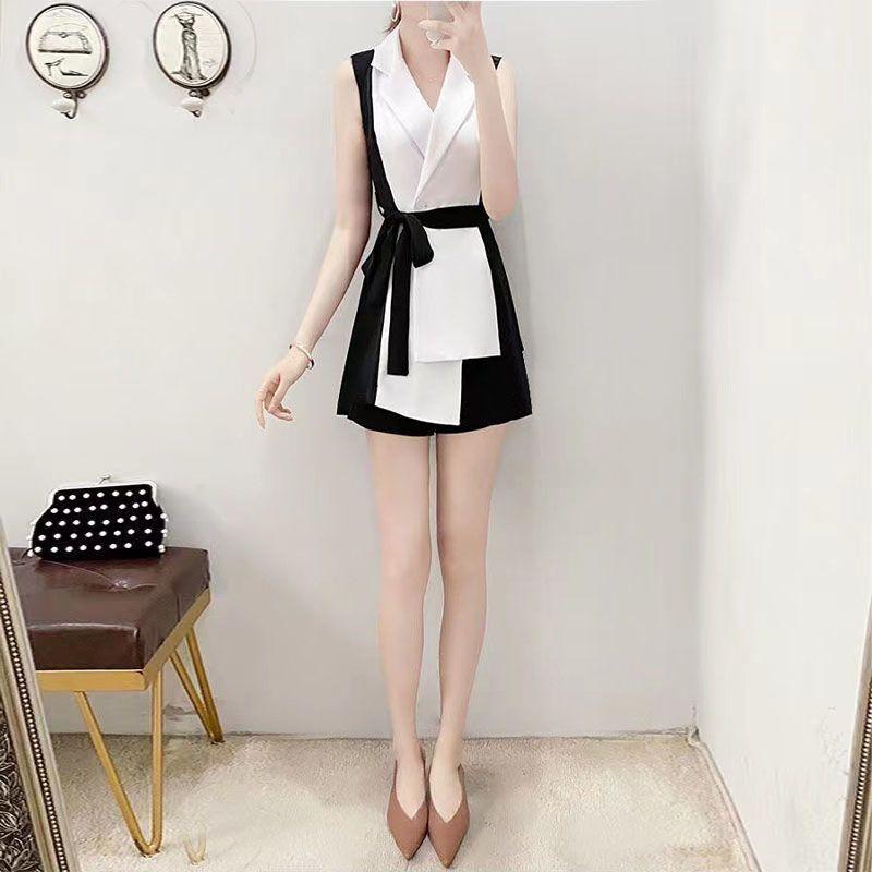 Módní kostým pro ženy 2025 Léto Nový Korejský styl Módní kostým Šortky Temperament Dvoudílný set