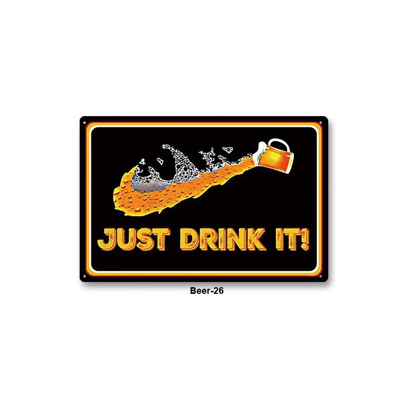 Metal Sign Bar Pub BBQ Shop Wall Painting Tin Sign Decor Beer Wine Alcohol Poster Vintage Tinplate Plaque Shabby Art Decoration