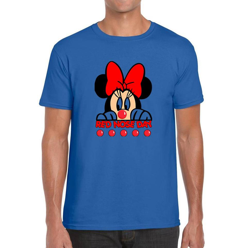 Disney Minnie Mouse Red Nose Day Unisex Mens T Shirt Womens Tops Tees XL