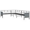 Garden Corner Sofa Anthracite Steel and Textilene