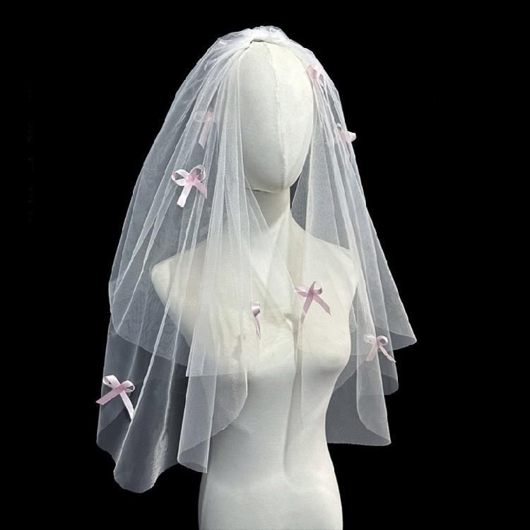 Flower Studded Bridal Veil for Bride To Be Gift, Bridal Shower, Wedding Veil