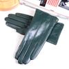 Women's Ladies Elegant Real Leather Wool Lining Winter Goat Skin Classical Touch Screen Casual Riding Warm Short Gloves