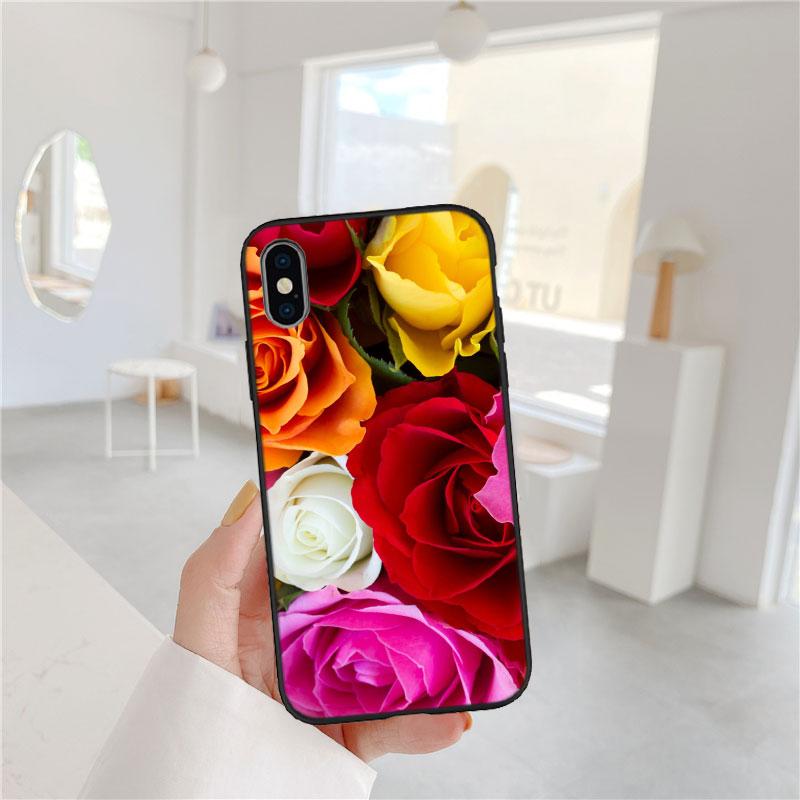 CJ17 Beautiful Roses Flower Soft Shell Phone Case for Redmi Note 13 14 Pro+ Plus A3 A3X 13X 13C 13R 14S 14C 14R
