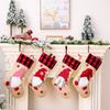 Christmas Decorations Linen Cartoon Children Gift Stocking Window Decoration