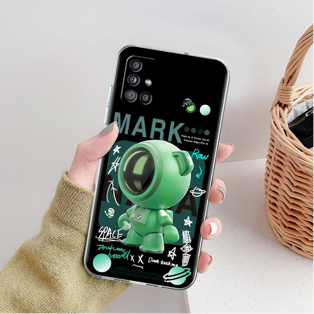 

Милый мультяшный астронавт звезда космос прозрачный чехол для Samsung Galaxy A52 A12 A51 A32 A21s A71 A32 A22 50 A70 A31 A72 5G чехол для телефона Samsung A03