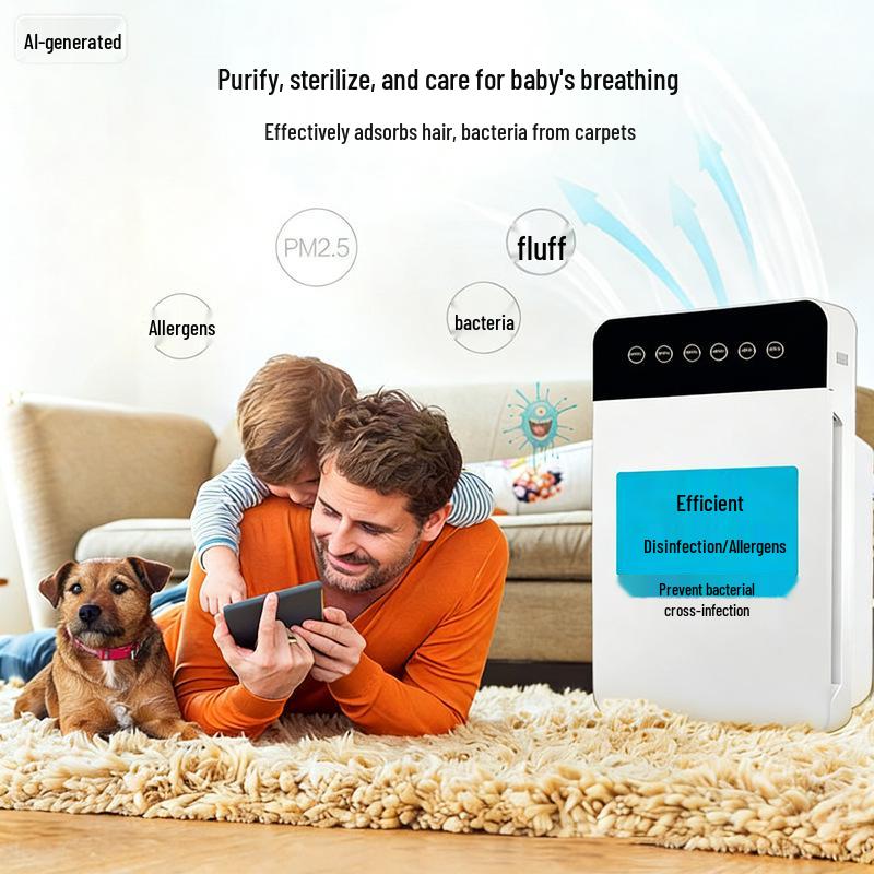 Triple Filter Air Purifier for Office & Home: Removes Smoke, Odors, Dust, Pet Hair & More