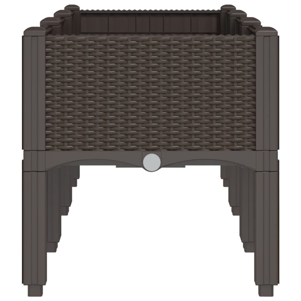 Planter with Legs Brown 120 x 40 x 42 cm PP