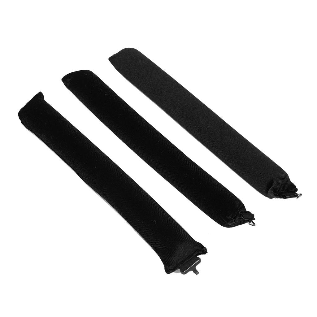 3 Packs Heatless Curling Rod Headband Soft Blowout Overnight Heatless Curler for All Hair Types Black