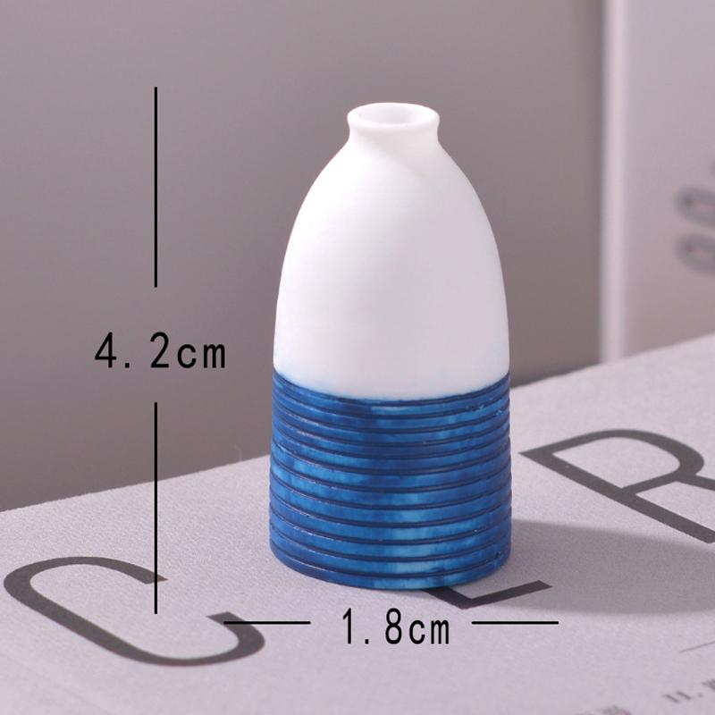 Dollhouse Miniature Flower Vase Flowerpot Simulation Vase Pot Home Model Decor Toy Doll House Accessories