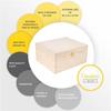 Storage Box - Creative Deco - Unpainted - Wood - 29x25x14 Cm - Clasp
