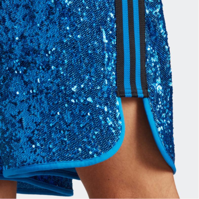 Adidas Originals Trefoil Blue Version Sequin Embellished Athletic Straight Shorts Men Shorts IA2478