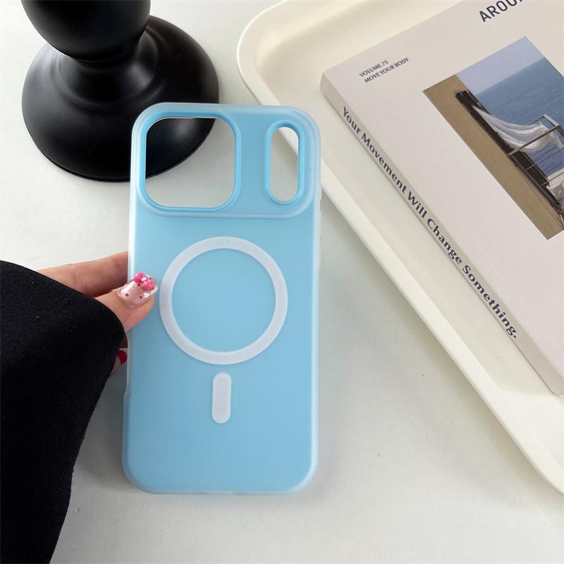 Custodia Magnetica in Gelatina Colore Caramella Per iPhone 17 Air 16 15 14 Plus 13 12 11 Pro Max Per Magsafe Cover Posteriore Rigida in PC Antiurto