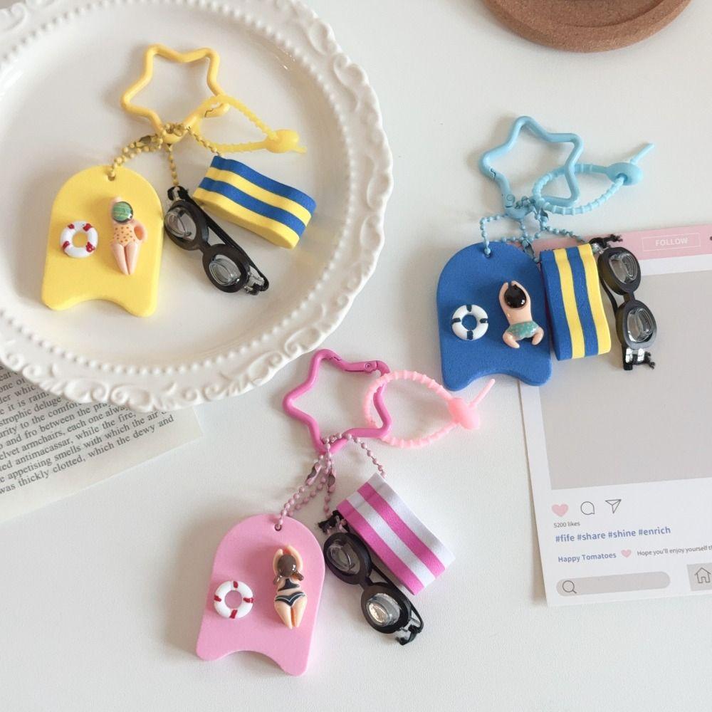 Colorful Swimming Keychain Funny Diving Series Keychain Diving Mask Bag Pendant  Diving Enthusiast
