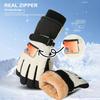 Sports Cycling Motocycle Skiing Gloves for Men Windproof Snowboard Gloves Plush Gloves  Winter
