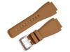 [Import King Original] Watch Parts - Compatible with Bell & Ross BR01, BR03 - Rubber Strap - Aftermarket Part - 24mm - Brown Stainless Steel