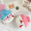Adorable Fluffy Rice Coin Purse Soft Plush Storage Bag Cute Earphone Case