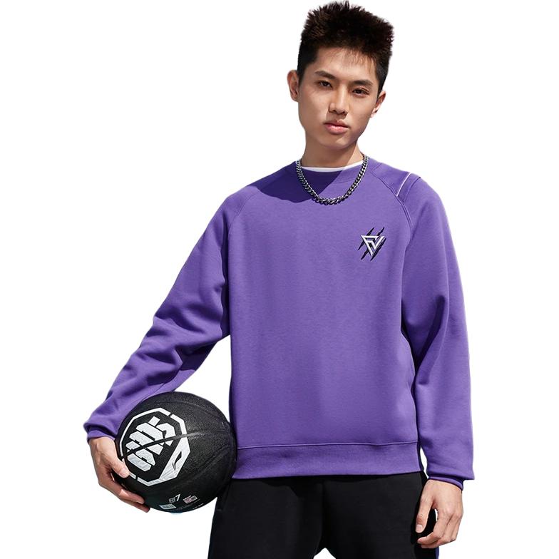 Li Ning Professional Basketball Collection Sweatshirt Unisex Purple AWDRH51-2