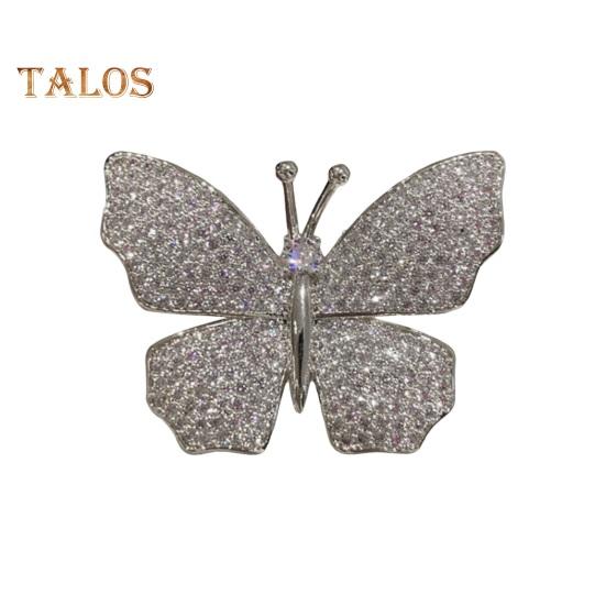 

Женская брошь в форме бабочки со стразами Vinatge, противоскользящая сумка, воротник пальто, шляпа, шарф, украшение, булавка для одежды, вечерние украшения для одежды, выпускного вечера серебряный