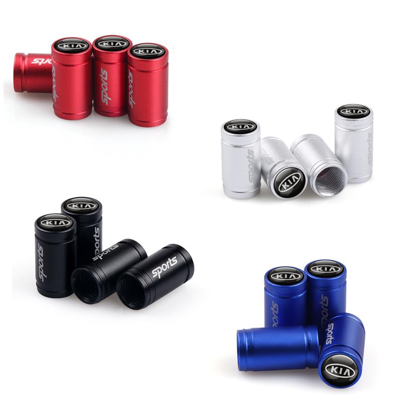 BBDM3 4Pcs Car Tire Valve Caps For Kia Pegas Sorento Soul Cerato Sportage Optima Borrego K5 K3 RIO Ceed Auto Air Stem Cap Accessories