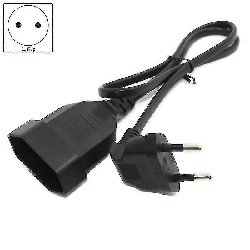 Europea 90 Degree Male Plug To Female Socket Power Extension Cable For Pc Computer Pdu(0.6m)