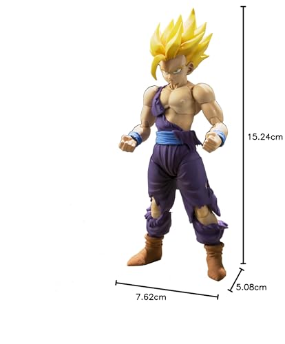 Bandai S.H.Figuarts Dragon Ball Z Super Saiyan Son Gohan, approximately 120mm, made of PVC and ABS