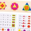 Wooden Color Shape Sorting Toys, Geometric Matching Blocks Educational Toy for 3 4 5