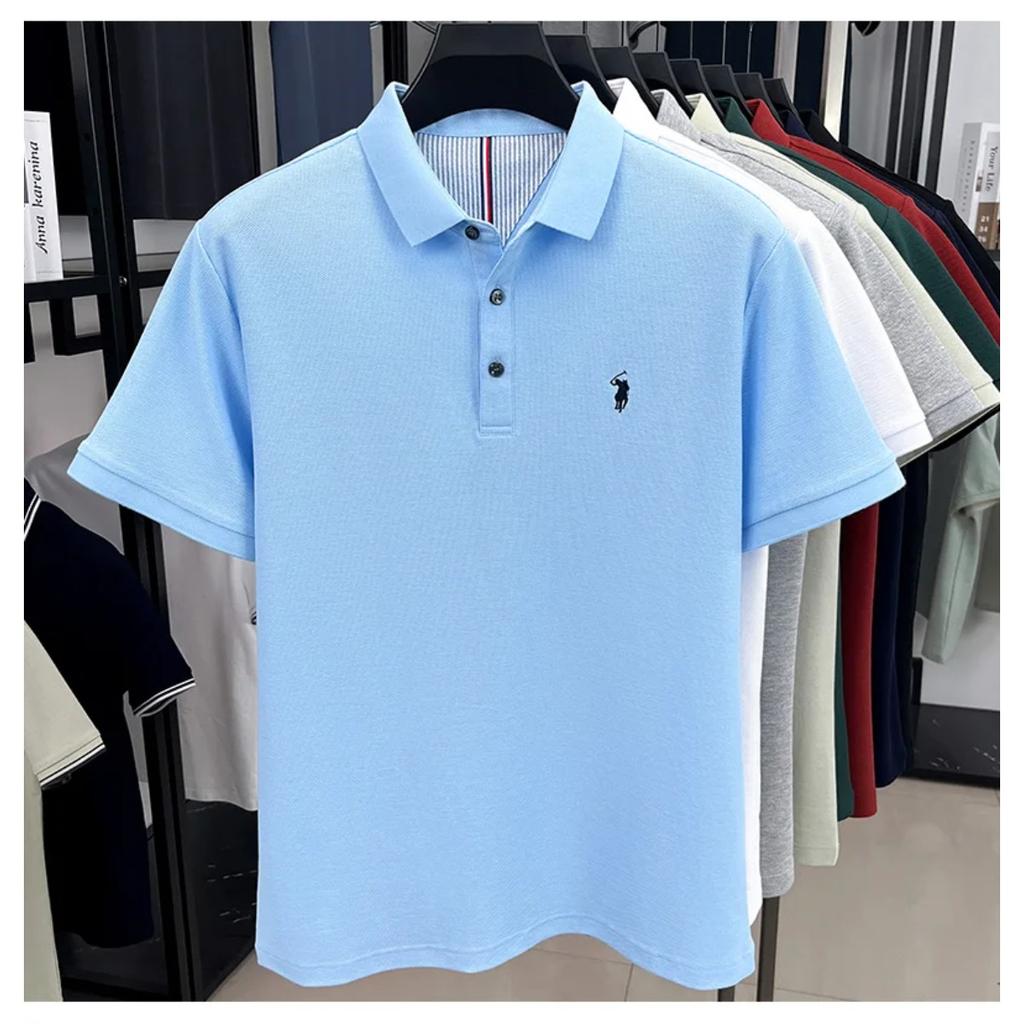 STORN High End Brand 100% Cotton Short Sleeve Polo Shirt Men Luxur Pony Embroidery Comfort Breathable Fashion T-shirt Summer New Top