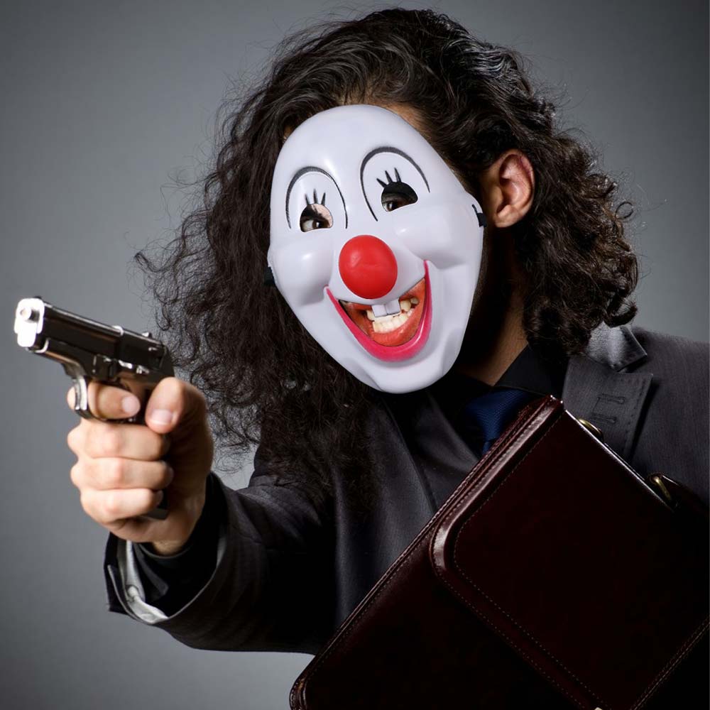 Red Nose Clown Makeup Mask PVC Happy Clown Costume Party Prop Halloween Clown Mask  Halloween Party