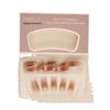 Short French Blush Magic Mirror Gold Powder Removable False Nails