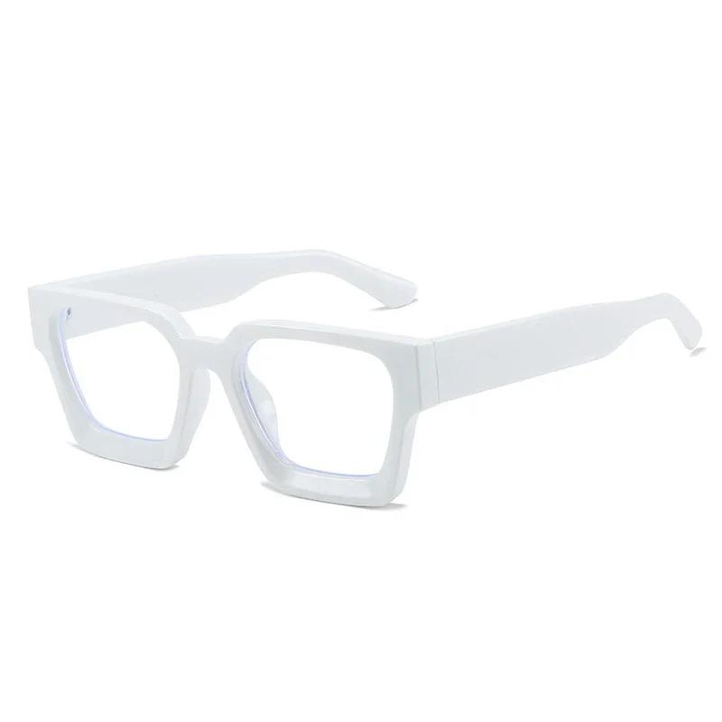 

Yellow Square Eyeglasses for Women Fashion Oversized Clear Lens Eyeglasses Female Classic Vintage Big Frame PC Goggles Glasses Spectacle