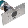 Aluminum Router Table Flip/Insert Plate with 4-Pack Router Insert Rings-Durable&Lightweight Wood Router Tool