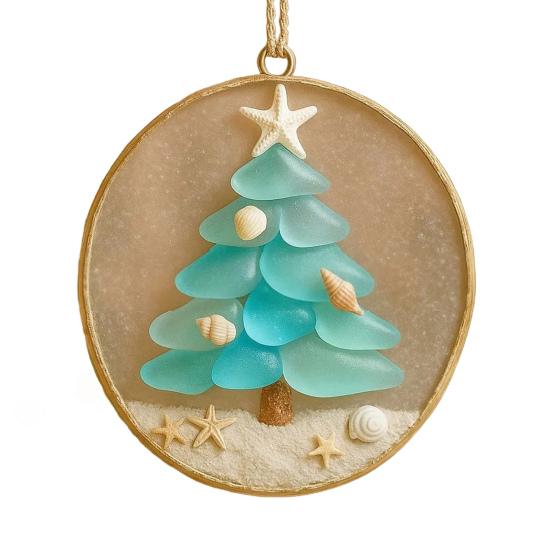 Christmas Tree Ornaments Double-Sided Acrylic Hanging Decor for Xmas Tree Home Party Gift Tags Holiday Festive Decorations
