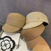 New Designer Letter Straw Sun Hats Women Panama Equestrian Hat Outdoor Travel Beach Hat Female Breathable Visor Baseball Caps