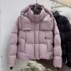 Womens Thick Short Puffer Jacket With Hood Warm Winter Cotton Coat Small Stature Solid Color Casual Outerwear