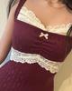 Y2K Harajuku Lace Bow Camisole - Spicy Girl Retro Summer Top