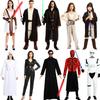 Halloween Costume Adult Star Wars White Knight Dress Black Robe Anime Lightsaber Movie Costume Male