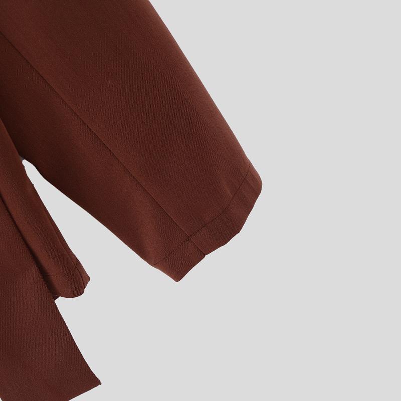 INCERUN Autumn Men Notched Lapel Long Sleeve Oversized Casual Thin Blazer Coats