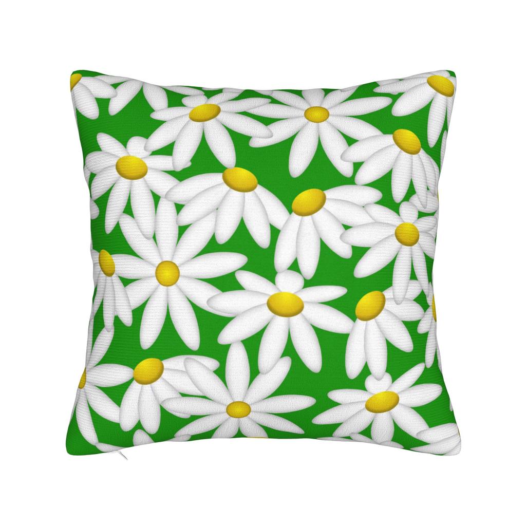 Pastel Daisy Floral Pattern Pillow Case Graphic Pillow Cover For Sofa Couch Bed Living Room Novelty Pillowcases