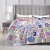 Cartoon Tamagotchis Fleece Blankets Custom Throw Blankets for Home 150*125cm Quilt