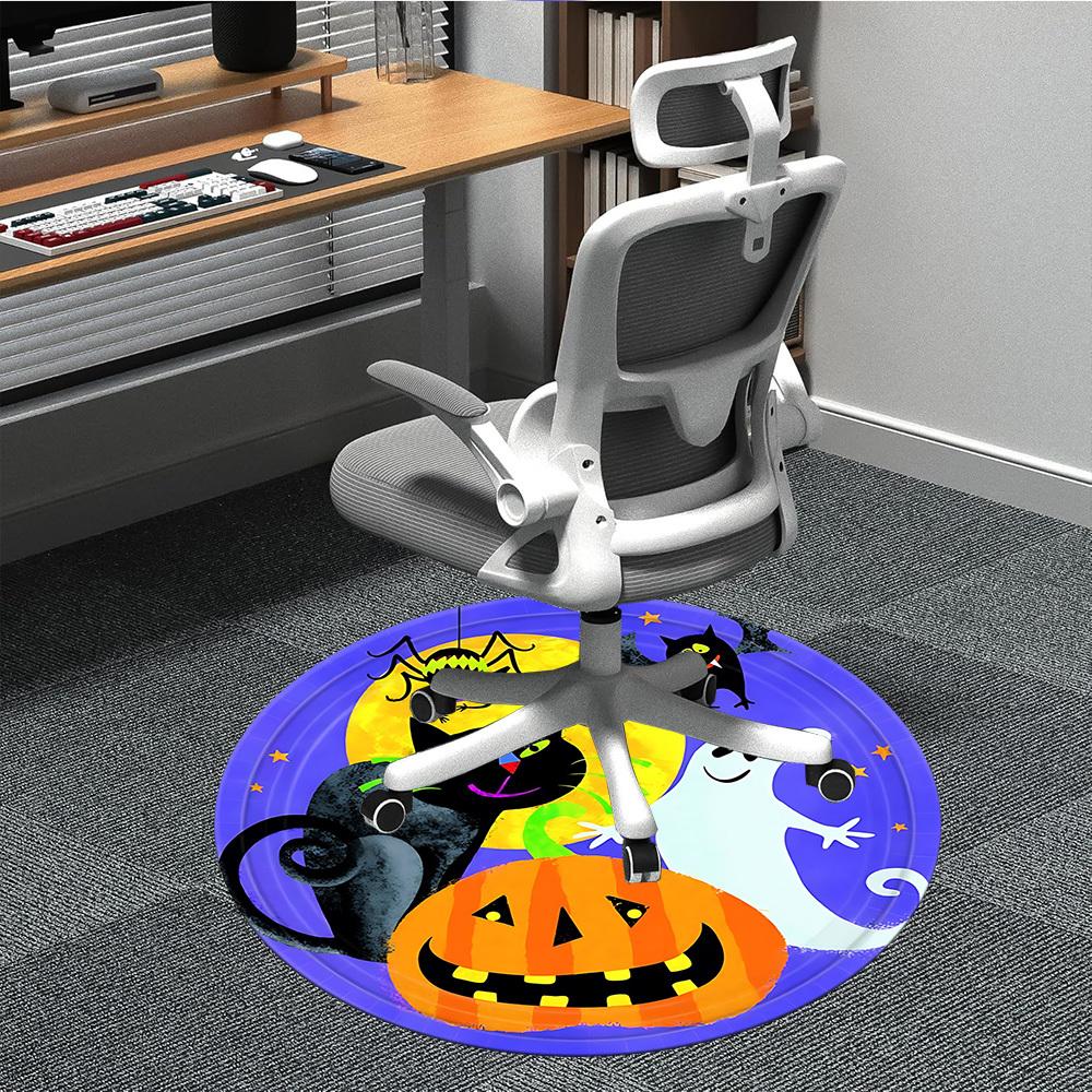 

1PC Halloween Pattern Chair Carpet for Office, Indoor Non-Slip Washable Carpet, Soft Comfortable Mat For Office Room yy250930142 80cm by 80cm