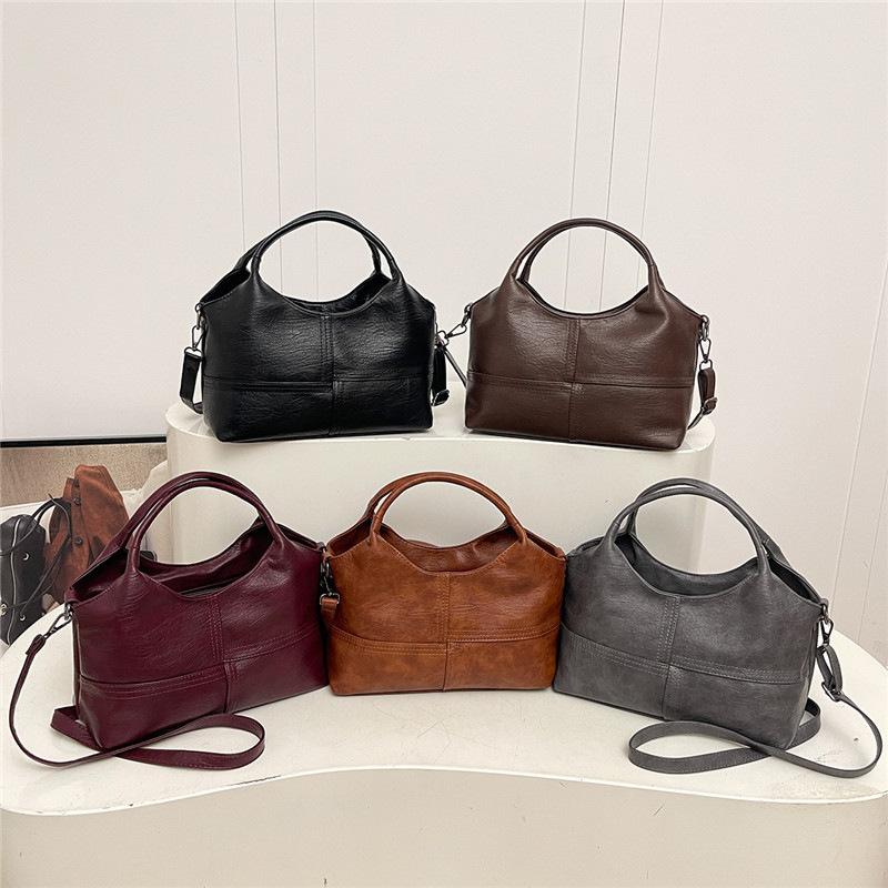 2026 Textured Soft Leather Handbag for Women High-End Light Luxury Thickened Large Capacity Fashiable Women's Bag